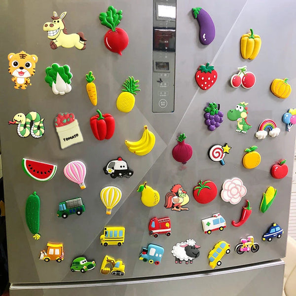 Cartoon animal fridge magnets set