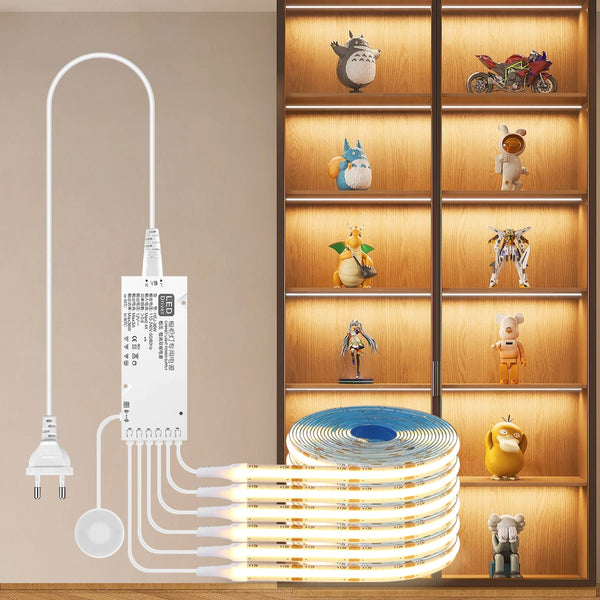 Dimmable Under Cabinet Display Light – Invisible Touch Sensor Works Through Wood & Glass!