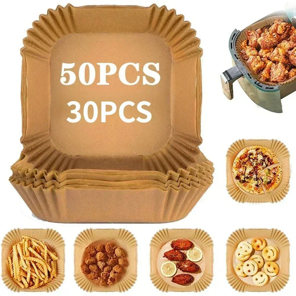 Air Fryer 50/30 Pcs - Disposable Molds & Paper Liners